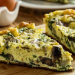 swiss spinach and mushroom quiche from The Jewish Kitchen