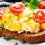 scrambled eggs with tomatoes and cheese from The Jewish Kitchen