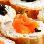smoked salmon and caviar toasts from The Jewish Kitchen