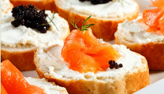 Smoked Salmon and Caviar Toasts