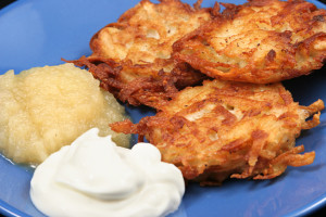 Potato Latkes Closeup