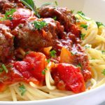 meatballs and spaghetti from The Jewish Kitchen