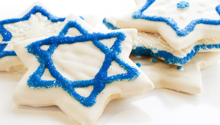 Iced Chanukah Cookies