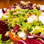 beet salad with goat cheese and nuts from The Jewish Kitchen