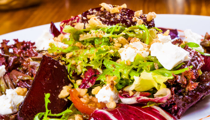 Beet Salad with Goat Cheese and Nuts