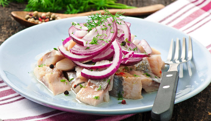 chopped pickled herring from The Jewish Kitchen