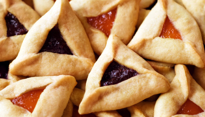 raspberry and apricot hamantaschen from The Jewish Kitchen