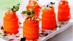 carrot and hummus roll ups