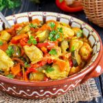 chicken with eggplants from The Jewish Kitchen