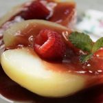 poached pears in fruit juice from The Jewish Kitchen