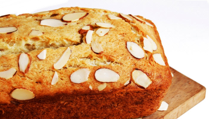 Almond-Crusted Pound Cake