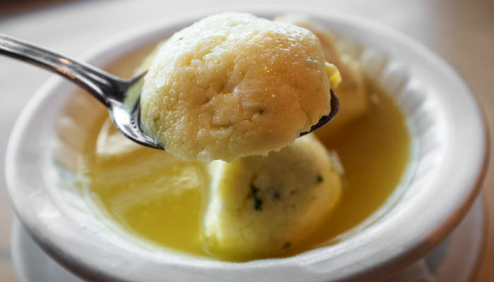 Chicken Soup with Potato Matzoh Balls