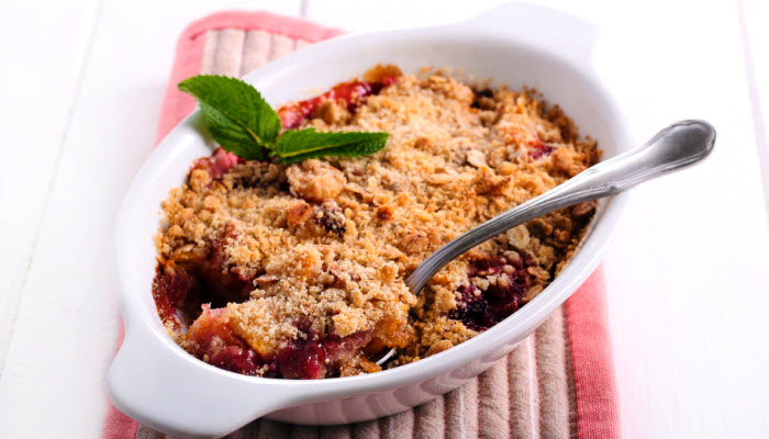 Peach Berry Crisp – Healthy Option