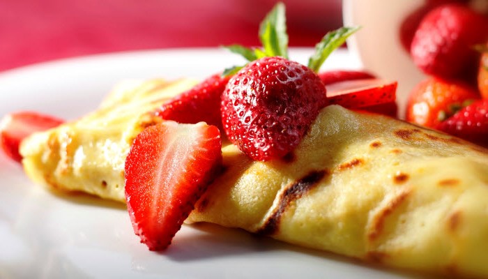 Strawberry Cheese Crepes – Healthy Option