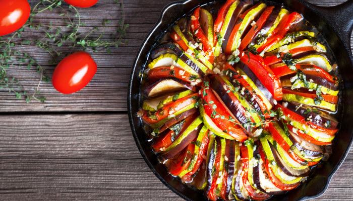 Baked Zucchini, Eggplant, and Tomatoes