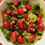 fall salad with dried cranberries and candied walnuts from The Jewish Kitchen