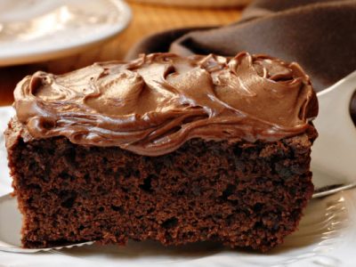 Nana's chocolate cake with fudge frosting