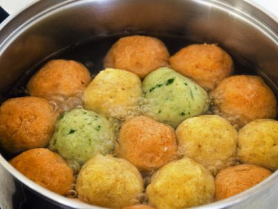 tri color matzoh balls