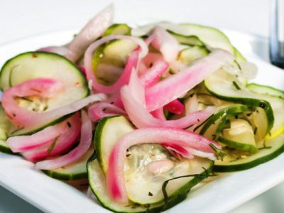cucumber, onion, and dill salad