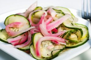 cucumber, onion, and dill salad