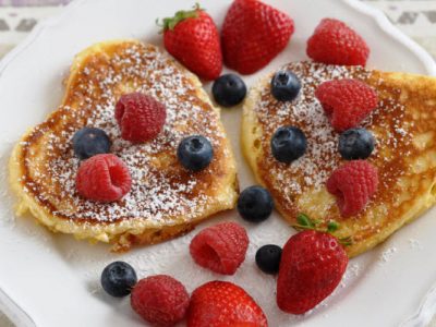 heart shaped pancakes