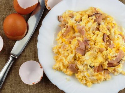 kosher salami and eggs