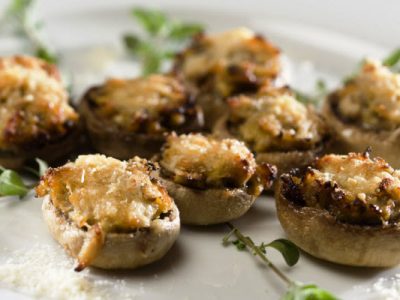kosher cheesy stuffed mushrooms