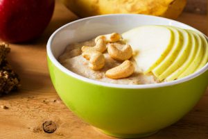 nutty oatmeal and apples