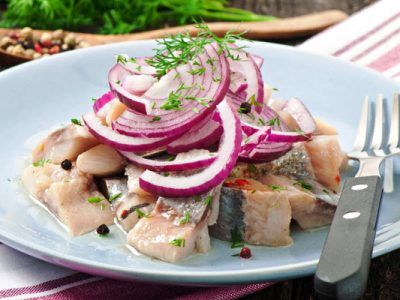chopped pickled herring