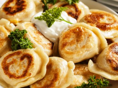 potato and onion pierogies