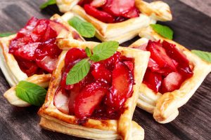 plum tarts with puff pastry