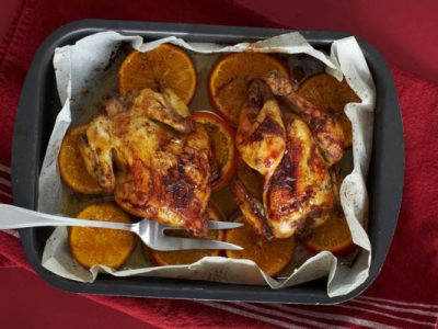 pomegranate glazed chicken