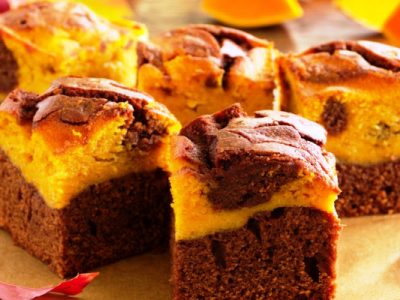 chocolate pumpkin brownies