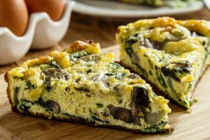 swiss spinach and mushroom quiche
