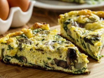 swiss spinach and mushroom quiche